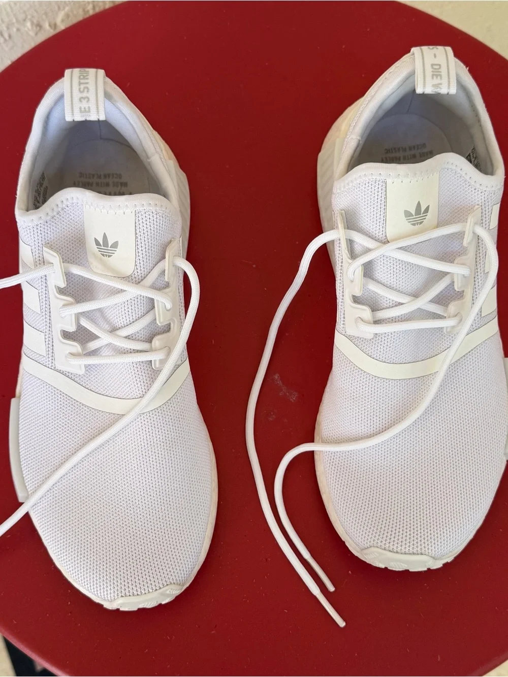 adidas Women’s White Mesh Lace-Up Sneakers